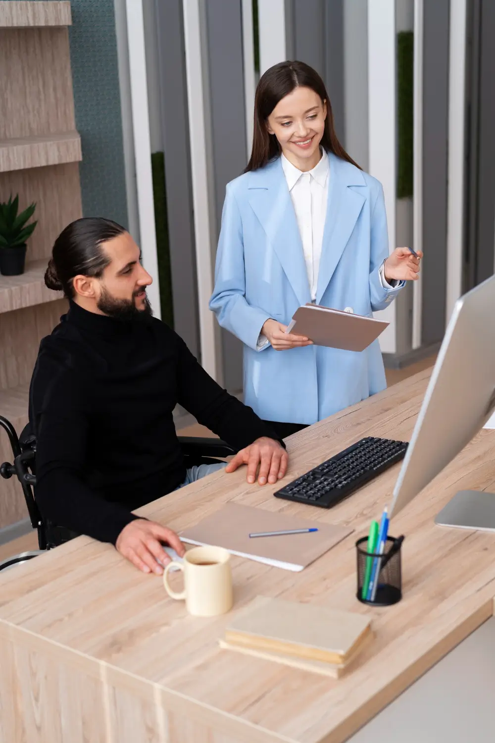 Mentors supporting a student with career planning and interview preparation